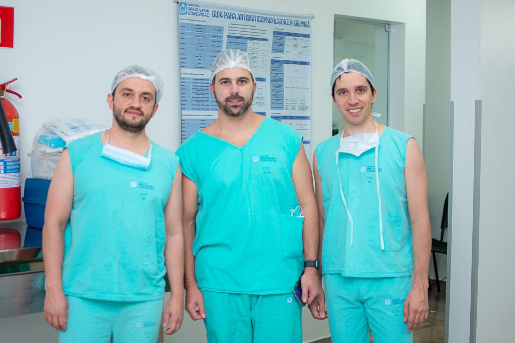 Dr.Henrique Lacerda, Dr. Tiago Szego e Dr.Diego Moares